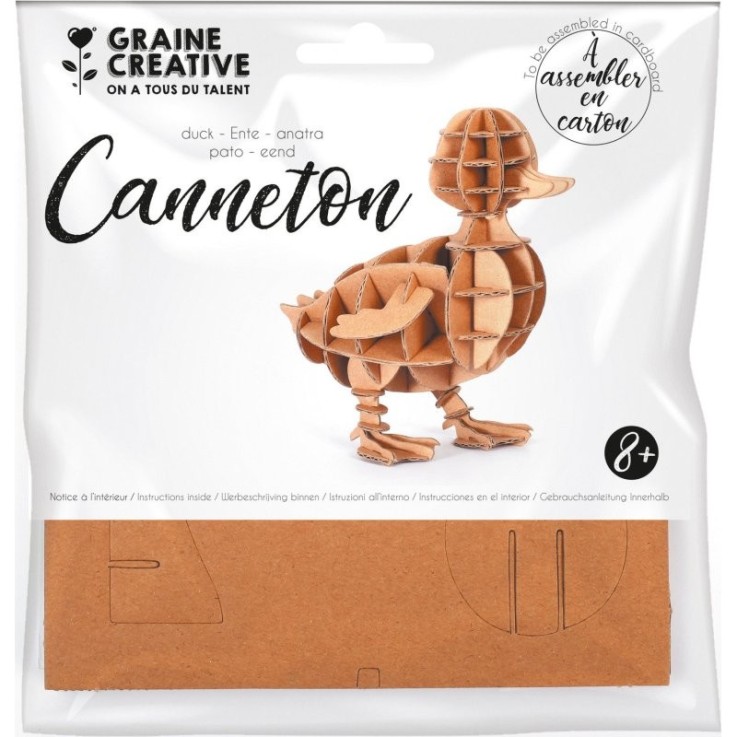 Maquette en carton de caneton - 62 x 62 x 125 mm