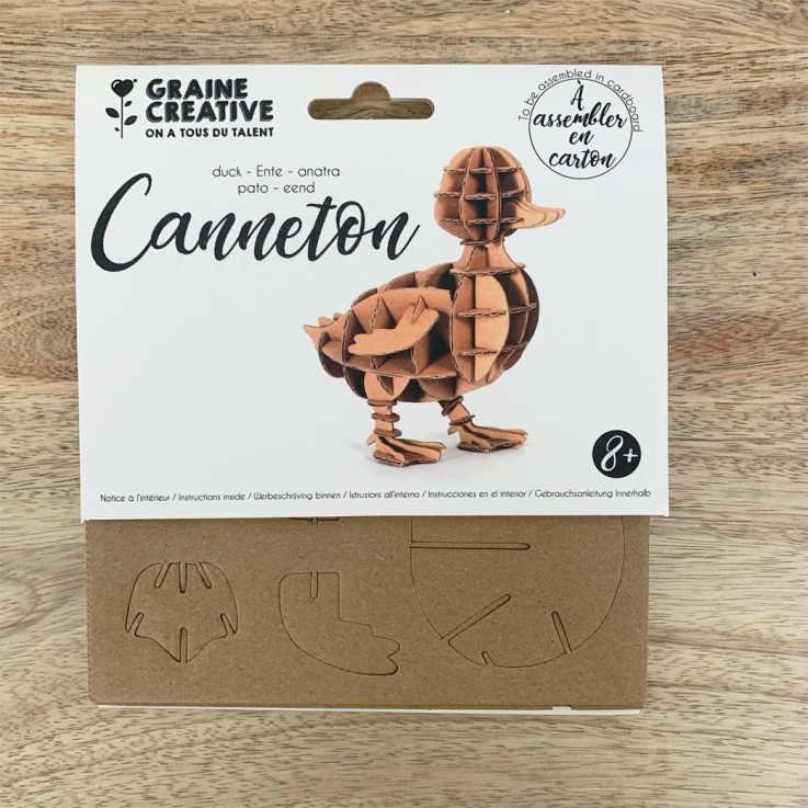 Maquette en carton de caneton - 62 x 62 x 125 mm