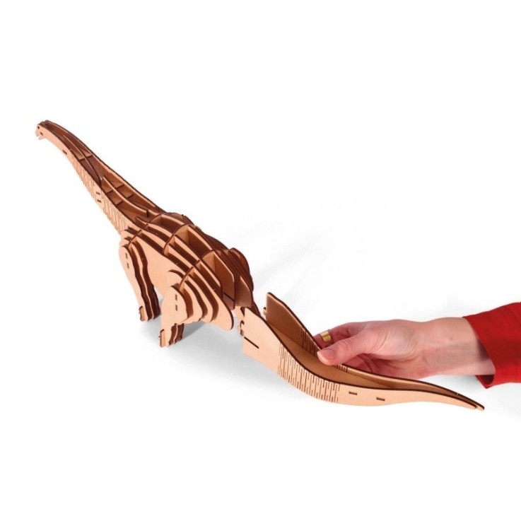 Maquette 3D en bois Diplodocus - 49 x 10 x 15 cm