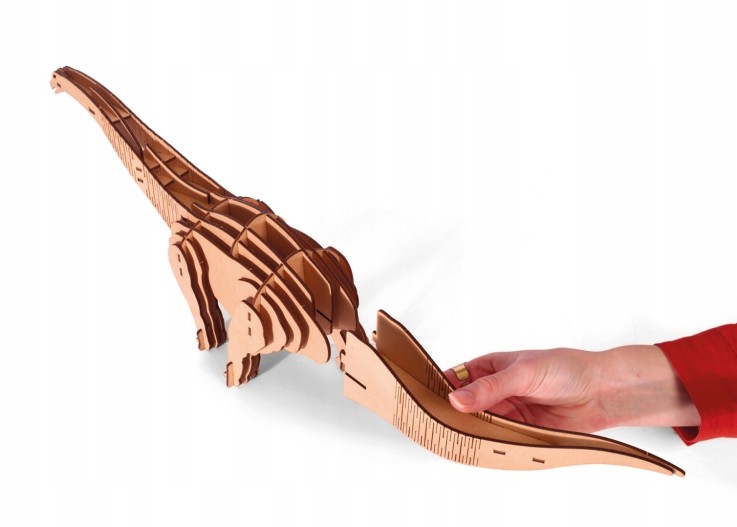 Maquette 3D en bois Diplodocus - 49 x 10 x 15 cm