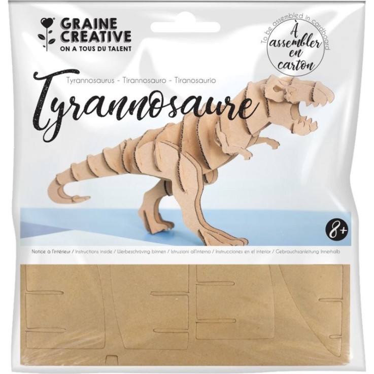 Maquette 3D de tyrannosaure - 20 x 7 x 10 cm