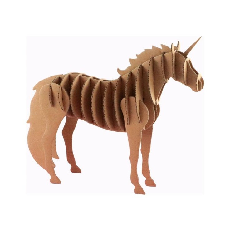Maquette licorne en carton - 21,5 x 4 x 17 cm