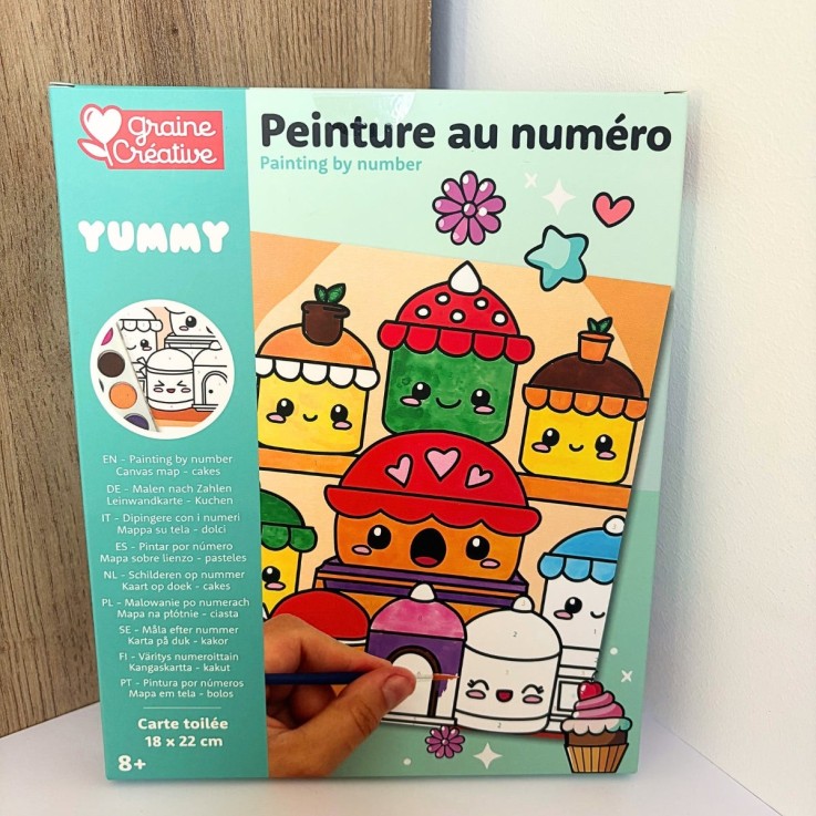 Kit de peinture au numéro Yummy - 18 x 22 cm