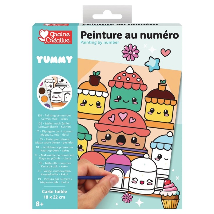Kit de peinture au numéro Yummy - 18 x 22 cm