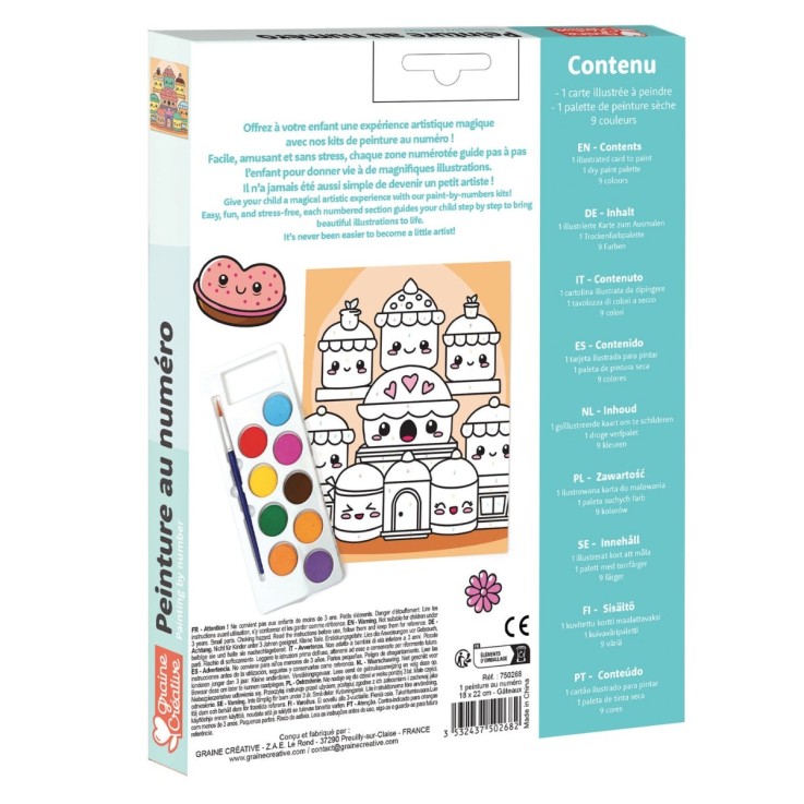 Kit de peinture au numéro Yummy - 18 x 22 cm