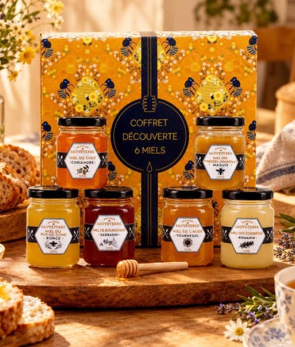 Coffret Cadeau 6 miels de...