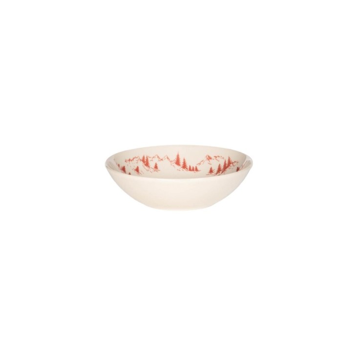 Coupelle Alpages rouge 17cm (lot de 3) en grès - Vaisselle de Noël