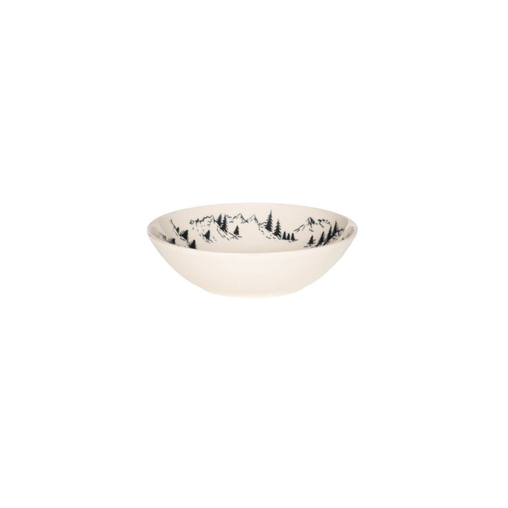 Coupelle Alpages noir 17 cm (lot de 3) en grès - Vaisselle de Noël