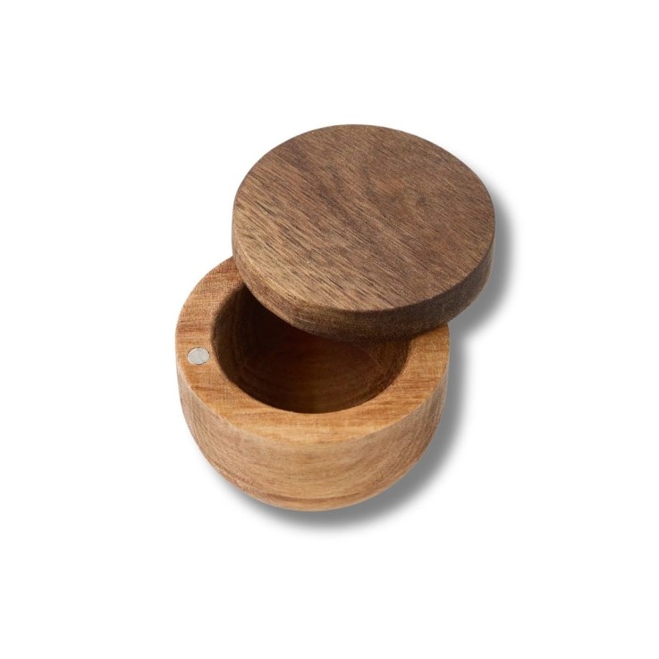 Boîte à épices en bois d'acacia certifié FSC - 9 x 5,5 cm