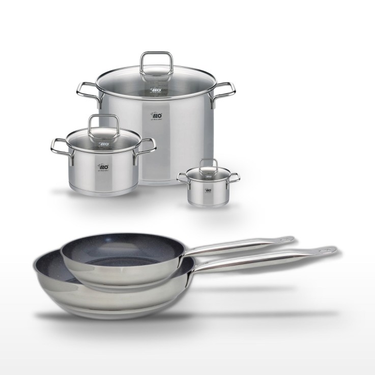 Lot de poêles et faitouts Profi Therm Platinum en inox - 5 pièces