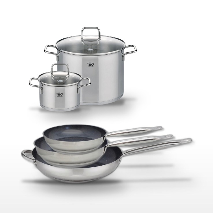Batterie de cuisine Profi Therm Platinum et Citrin en inox et céramique