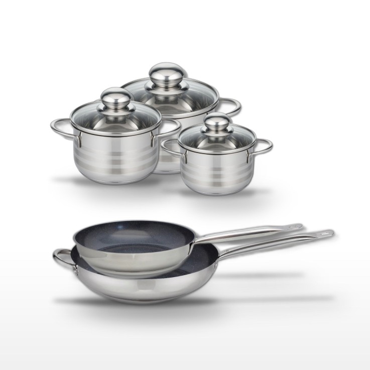 Batterie de cuisine Profi Therm Platinum en inox - 28/32 cm - 12/14/16 cm