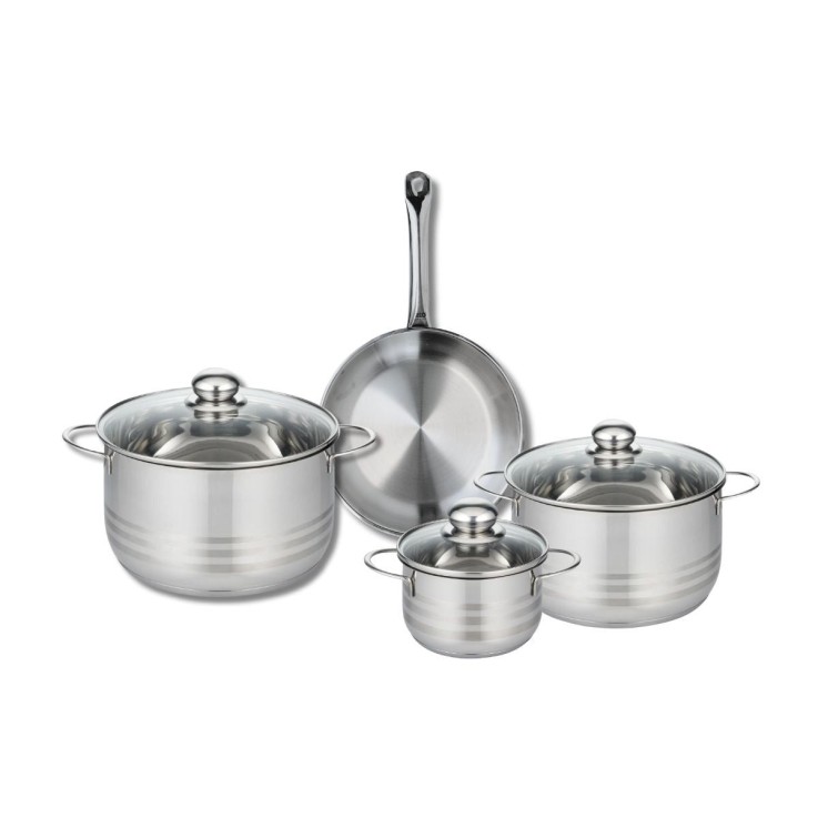 Batterie de cuisine Profi Brillant en inox - 14, 20 et 24 cm