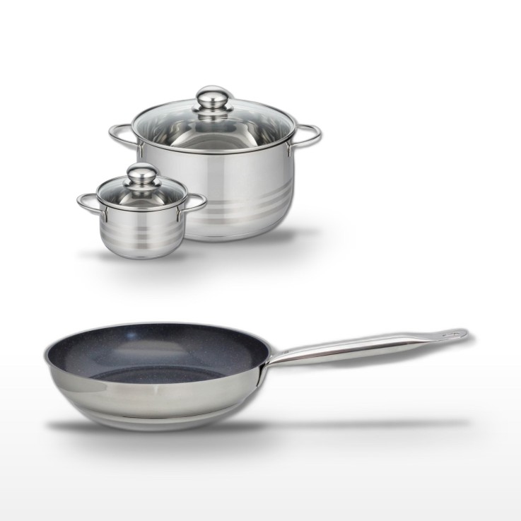 Batterie de cuisine Profi Therm Platinum en inox - 28 cm - 12/24 cm