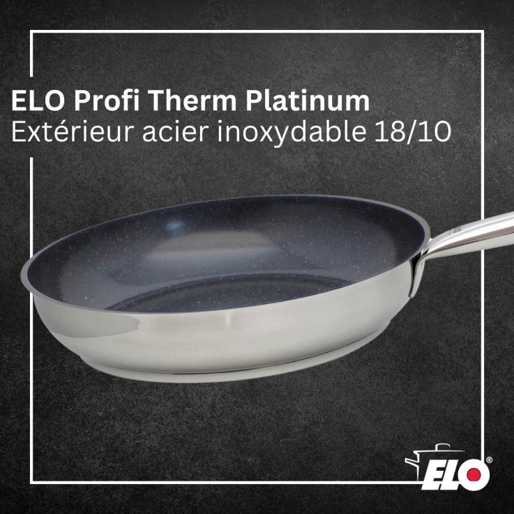 Batterie de cuisine Profi Therm Platinum en inox - 28 cm - 14/26 cm
