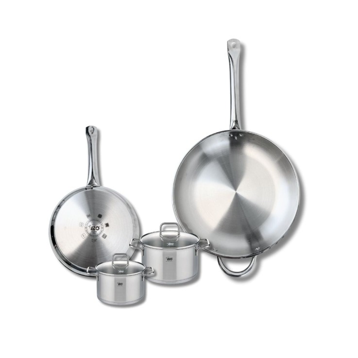 Batterie de cuisine Profi Citrin en inox - 24, 32, 12, 14 cm