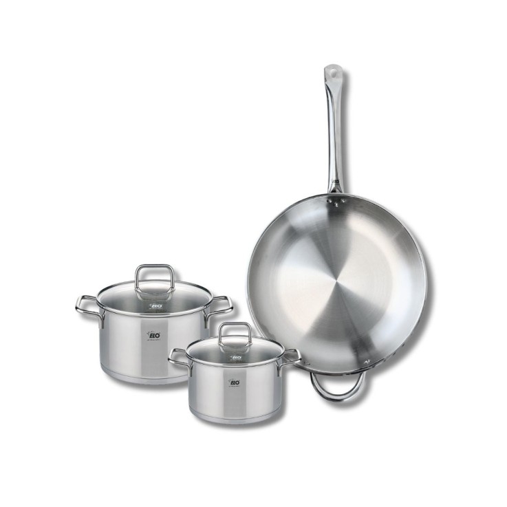 Batterie de cuisine Profi Citrin en inox - 16, 20 et 32 cm - gris