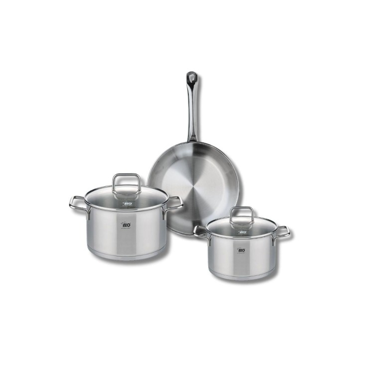 Batterie de cuisine Profi Citrin en inox - 24, 16 et 20 cm