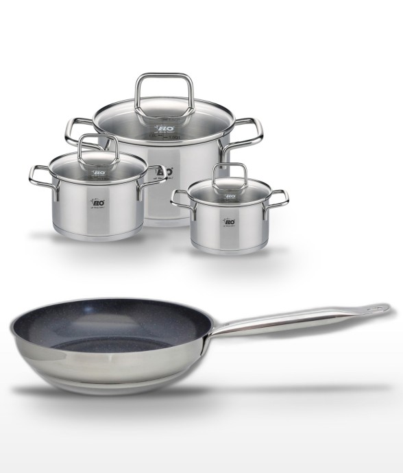 Batterie de cuisine en inox...