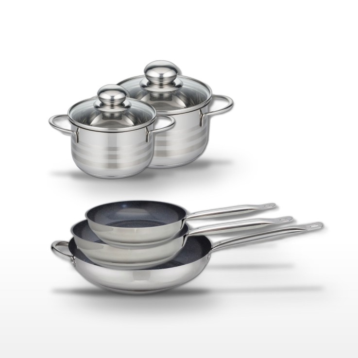 Batterie de cuisine Profi Therm Platinum et Brillant - 5 pièces