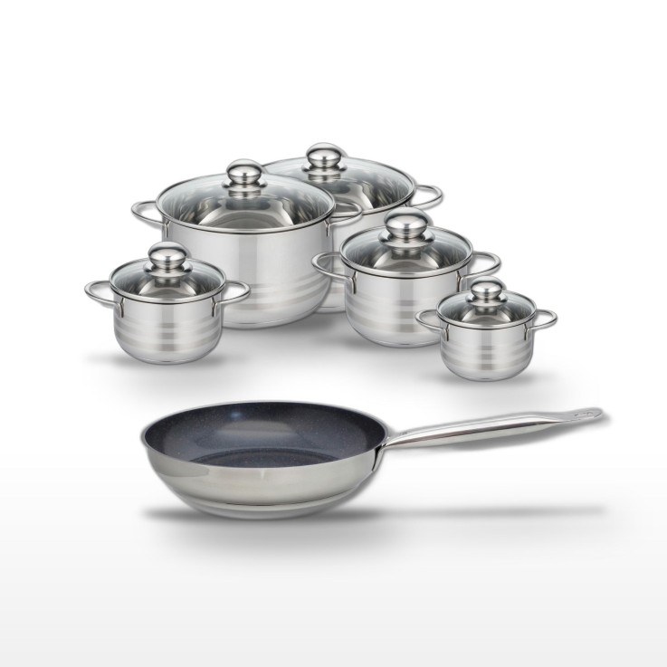 Batterie de cuisine Profi Therm Platinum en inox - 28 cm - gris