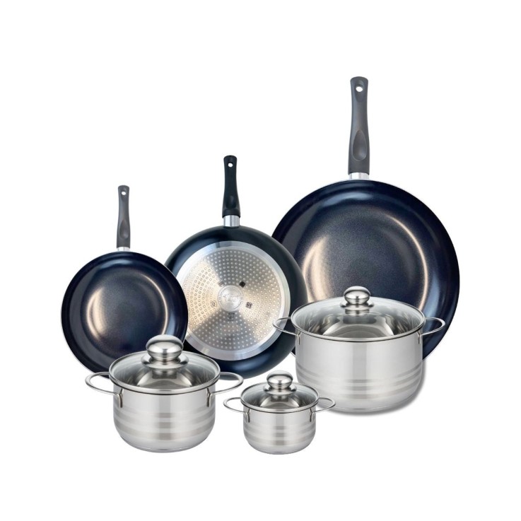 Batterie de cuisine Prima Brillant en aluminium et inox