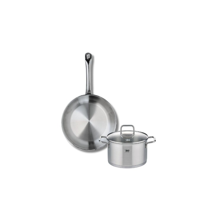 Batterie de cuisine Profi Citrin en inox - 24 cm et 16 cm