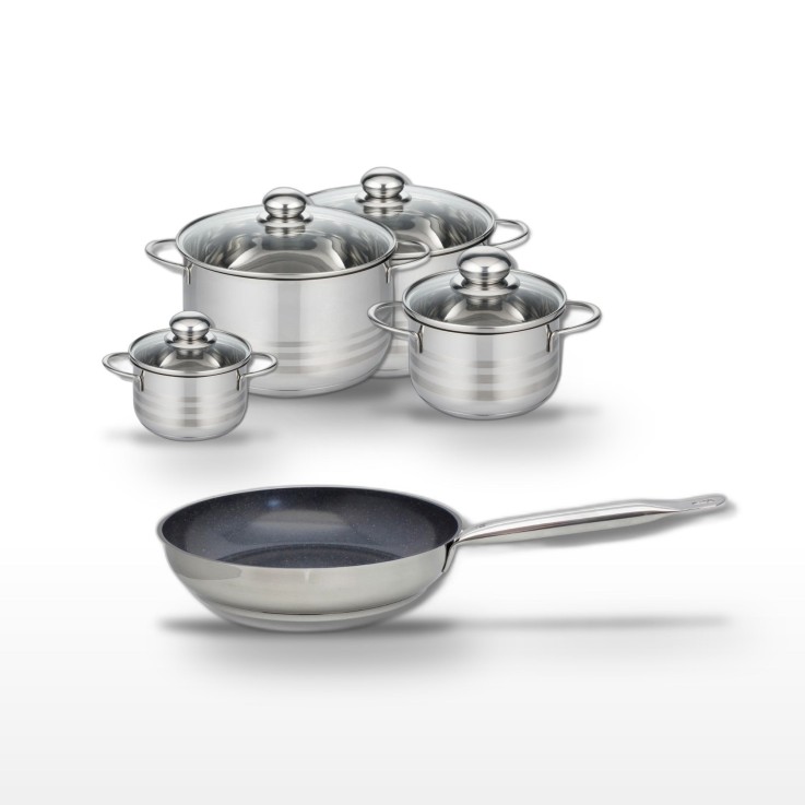 Batterie de cuisine Profi Therm Platinum en inox - 5 pièces