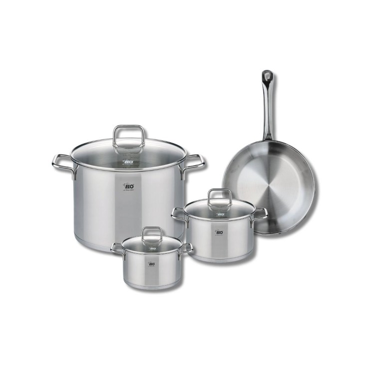 Batterie de cuisine Profi Citrin en inox - 4 pièces - 14, 16, 24 et 26 cm