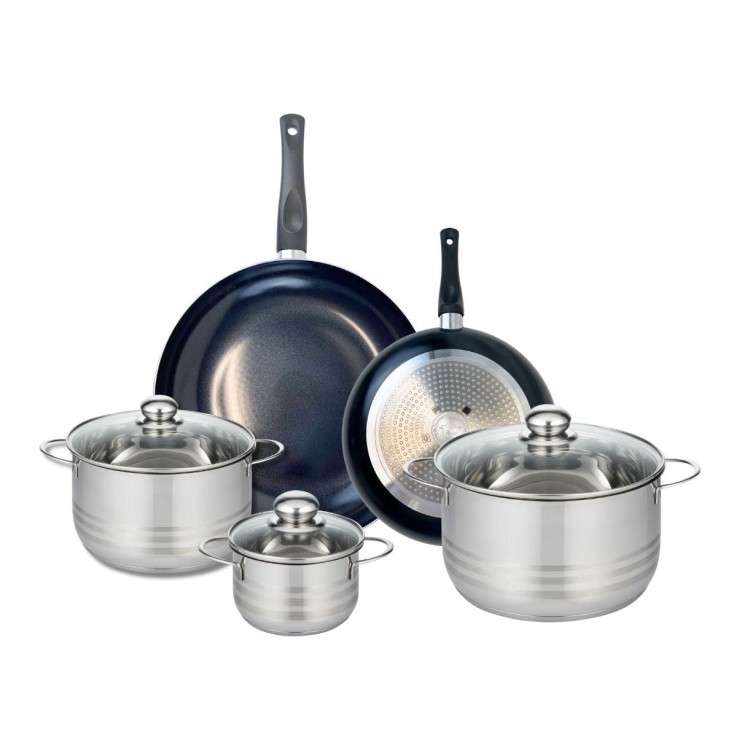 Batterie de cuisine Prima Brillant en aluminium et inox - 14 à 32 cm