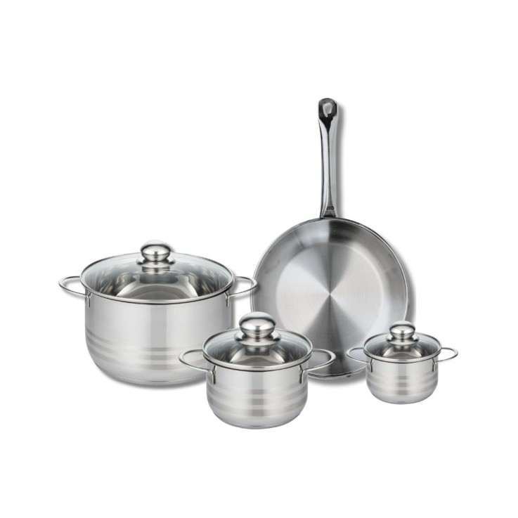 Batterie de cuisine Profi Brillant en inox - 28 cm - 12/16/24 cm