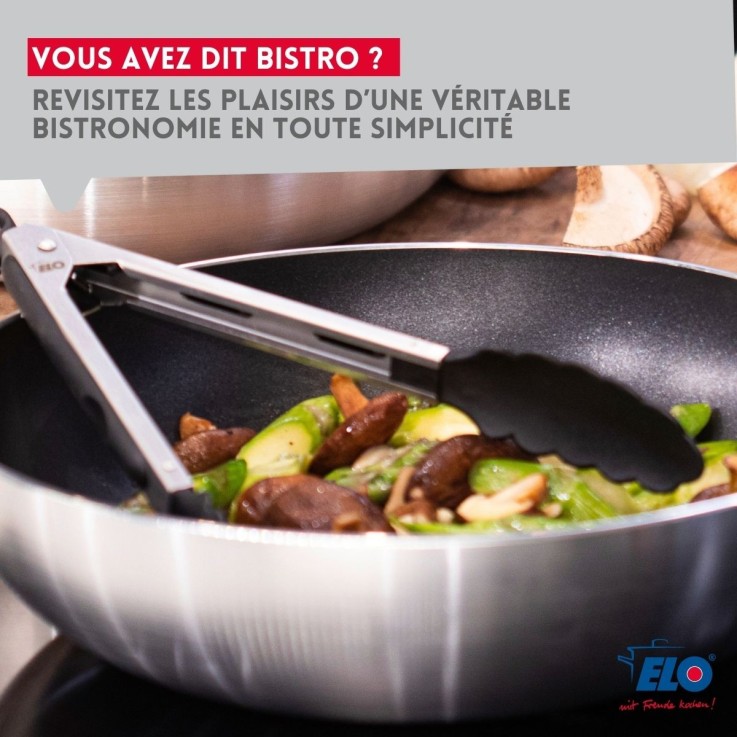 Lot poêle et faitouts Bistro Line en aluminium et inox - 32 cm - 1,1 L - 3,2 L