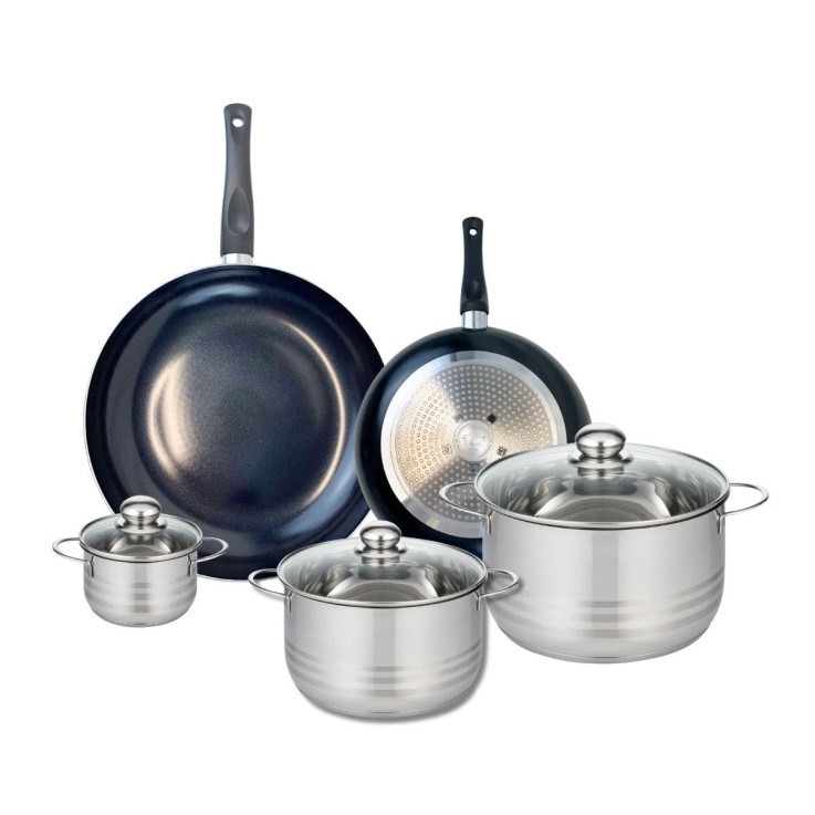 Batterie de cuisine Prima Brillant en aluminium et inox - 12 à 32 cm