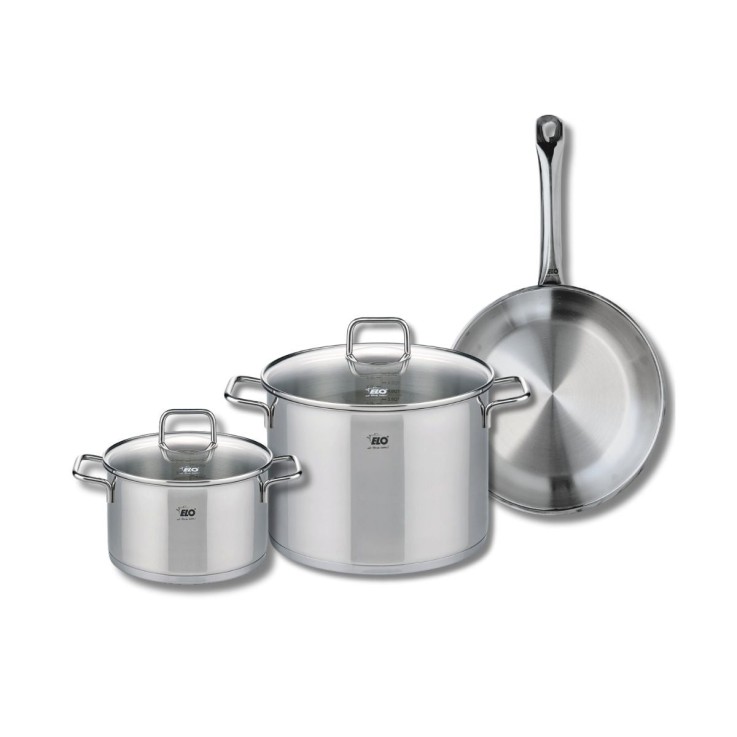 Batterie de cuisine Profi Citrin en inox - 28, 20 et 26 cm