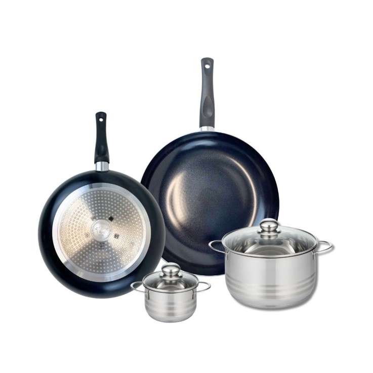 Batterie de cuisine Prima Brillant en aluminium et inox - 28/32 cm - 12/20 cm