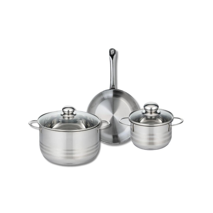 Batterie de cuisine Profi Brillant en inox - 16 et 24 cm