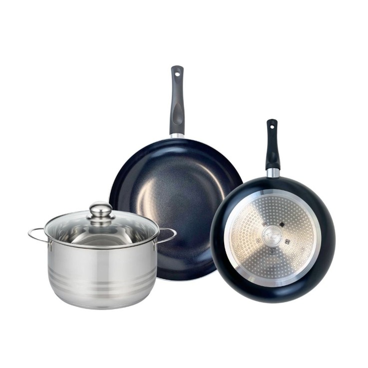 Batterie de cuisine Prima Brillant en aluminium et inox - 5,4 L