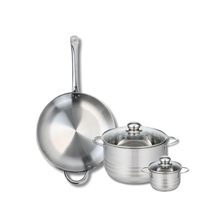 Batterie de cuisine Profi Brillant en inox - 12, 24 et 32 cm