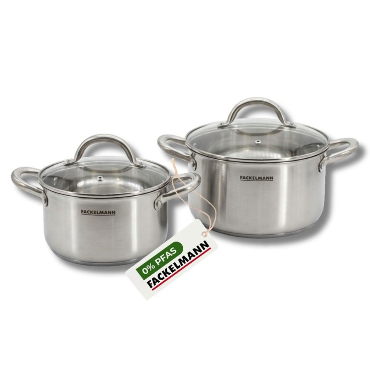 Lot de 2 faitouts Vita3 en inox - 20 cm et 24 cm