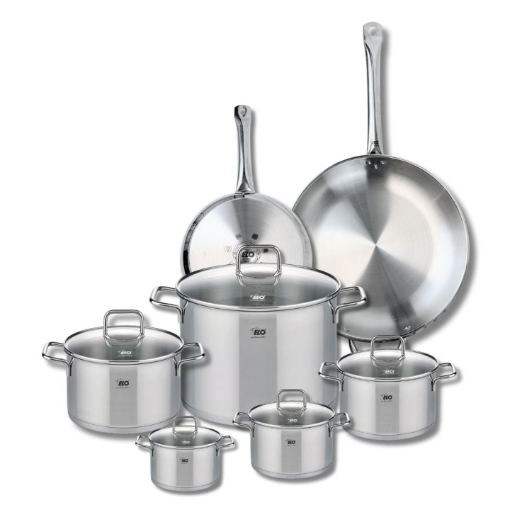 Batterie de cuisine Profi Citrin en inox - 12 pièces