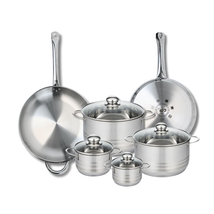 Batterie de cuisine Profi Brillant en inox - 6 pièces - diamètres 12-32 cm