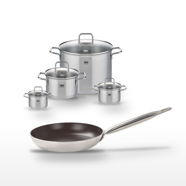 Batterie de cuisine Bistro Line et Citrin en aluminium et inox - noir