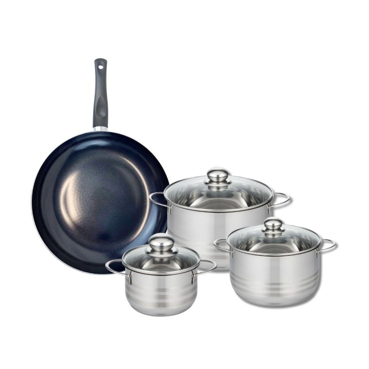 Batterie de cuisine Prima Brillant en aluminium et inox - 16/20/24/32 cm