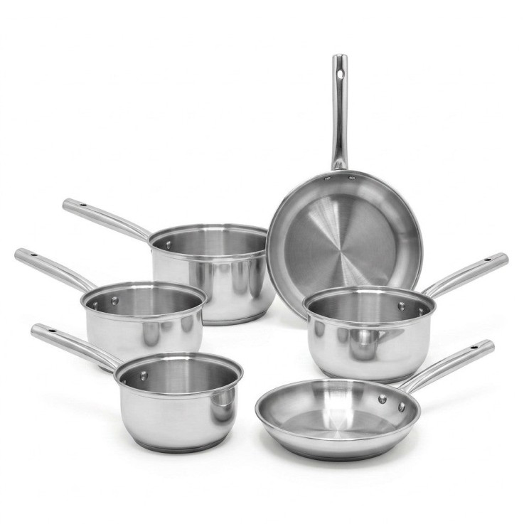 Batterie de cuisine Rhona en inox - 6 pièces
