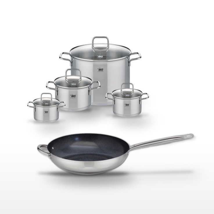 Batterie de cuisine Profi Therm Platinum en inox - 32 cm - 4 faitouts