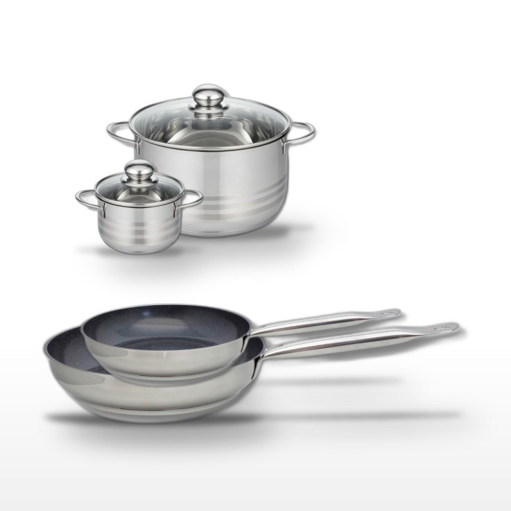 Batterie de cuisine Profi Therm Platinum en inox - 24/28 cm - 12/24 cm