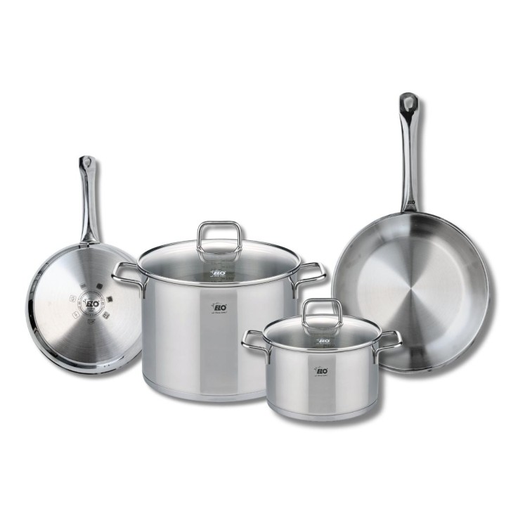 Batterie de cuisine Profi Citrin en inox - 20 à 28 cm - grise