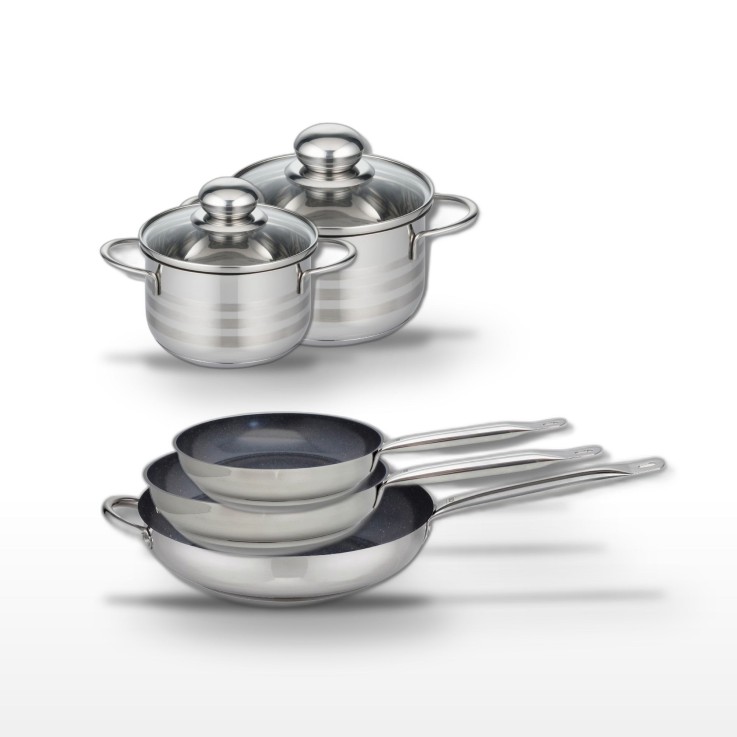 Batterie de cuisine Profi Therm Platinum en inox - 24/28/32 cm - 12/14 cm