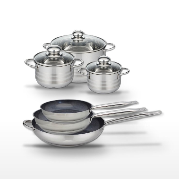 Batterie de cuisine Profi Therm Platinum et Brillant - 6 pièces
