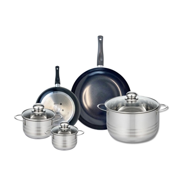 Batterie de cuisine Prima Brillant en aluminium et inox